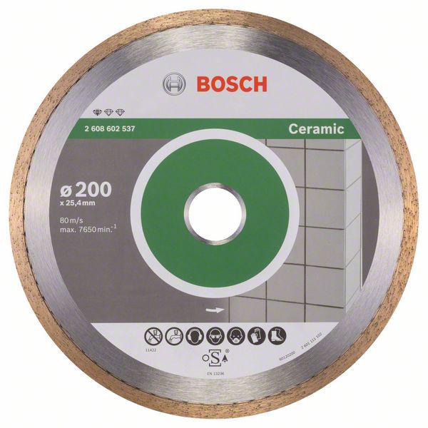 Алмазный отрезной круг Bosch Standard for Ceramic 200 x 25,40 x 1,6 x 7 mm фото