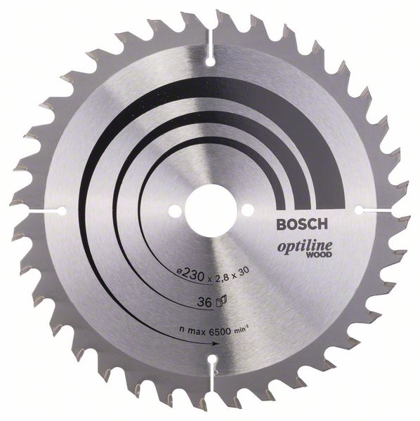 Пильный диск Bosch Optiline Wood 230 x 30 x 2,8 мм, 36 фото