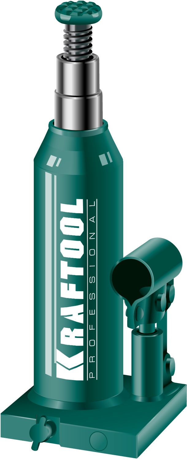 Домкрат гидравлический бутылочный двухштоковый 4 т 170-420 мм Kraftool 43463-4 фото