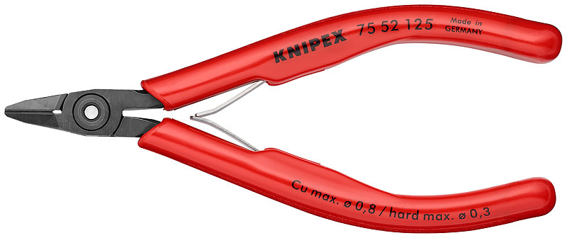 Кусачки боковые для электроники вороненые 125 мм Knipex KN-7552125 фото