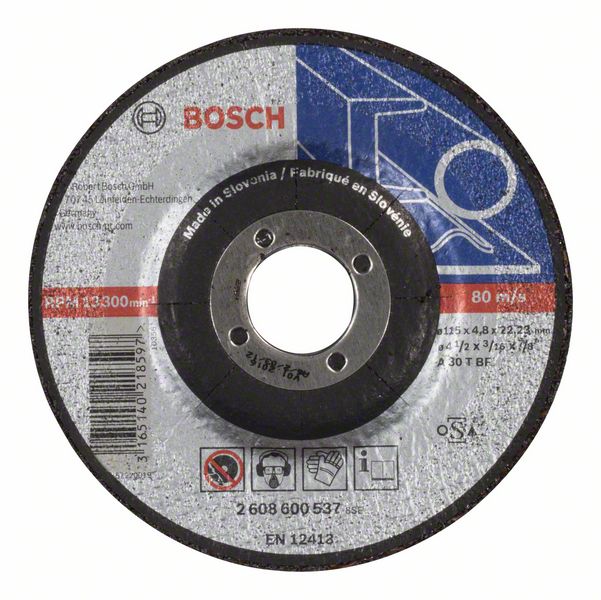 Обдирочный круг выпуклый Bosch Expert for Metal A 30 T BF, 115 мм, 4,8 мм фото