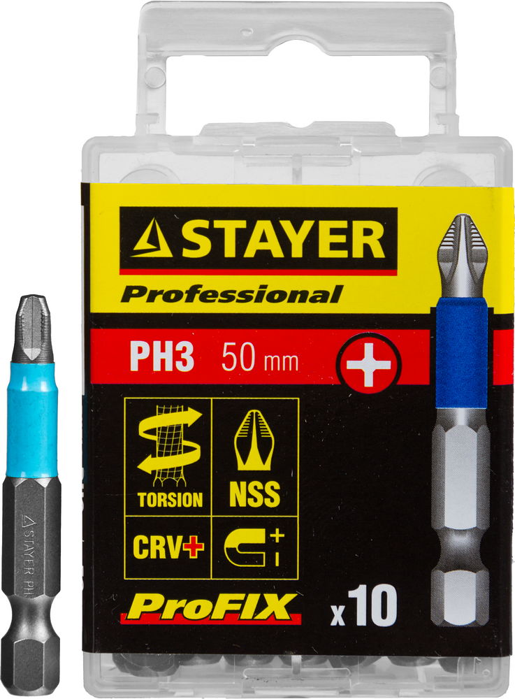 Биты PH3 50 мм 10 шт Stayer ProFix 26203-3-50-10_z01 фото