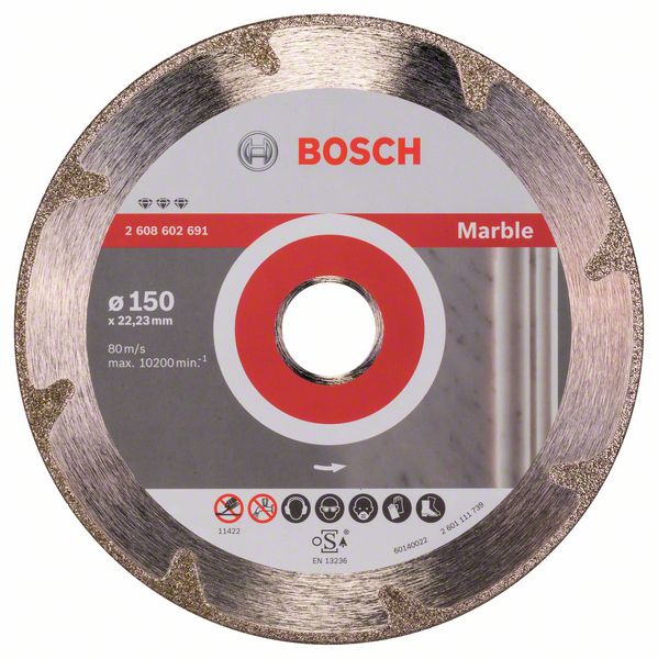 Алмазный отрезной круг Bosch Best for Marble 150 x 22,23 x 2,2 x 3 mm фото