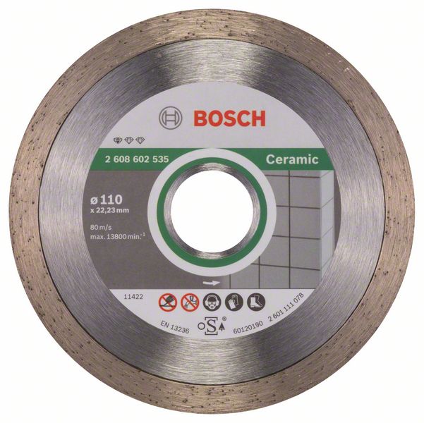 Алмазный отрезной круг Bosch Standard for Ceramic 110 x 22,23 x 1,6 x 7,5 mm фото