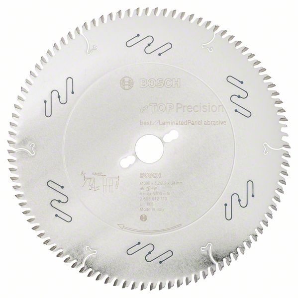 Пильный диск Bosch Top Precision Best for Laminated Panel Abrasive 300 x 30 x 3,2 мм, 96 фото