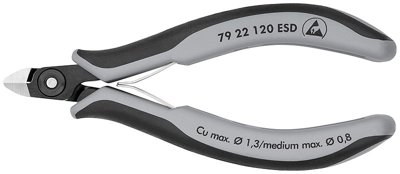 Прецизионные кусачки для электроники антистатические ESD 120 мм Knipex KN-7922120ESD фото