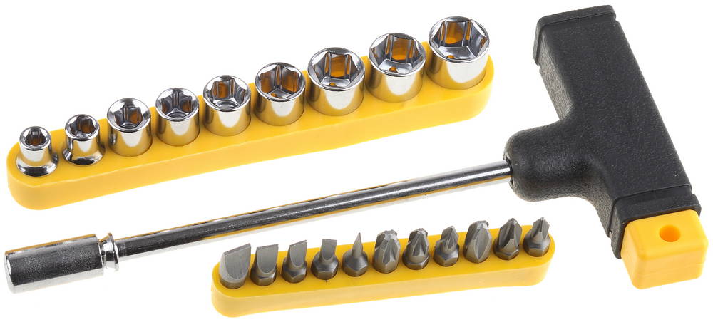 Отвертка с Т-образной ручкой и насадками 21 предмет Stayer 2540-H20 фото