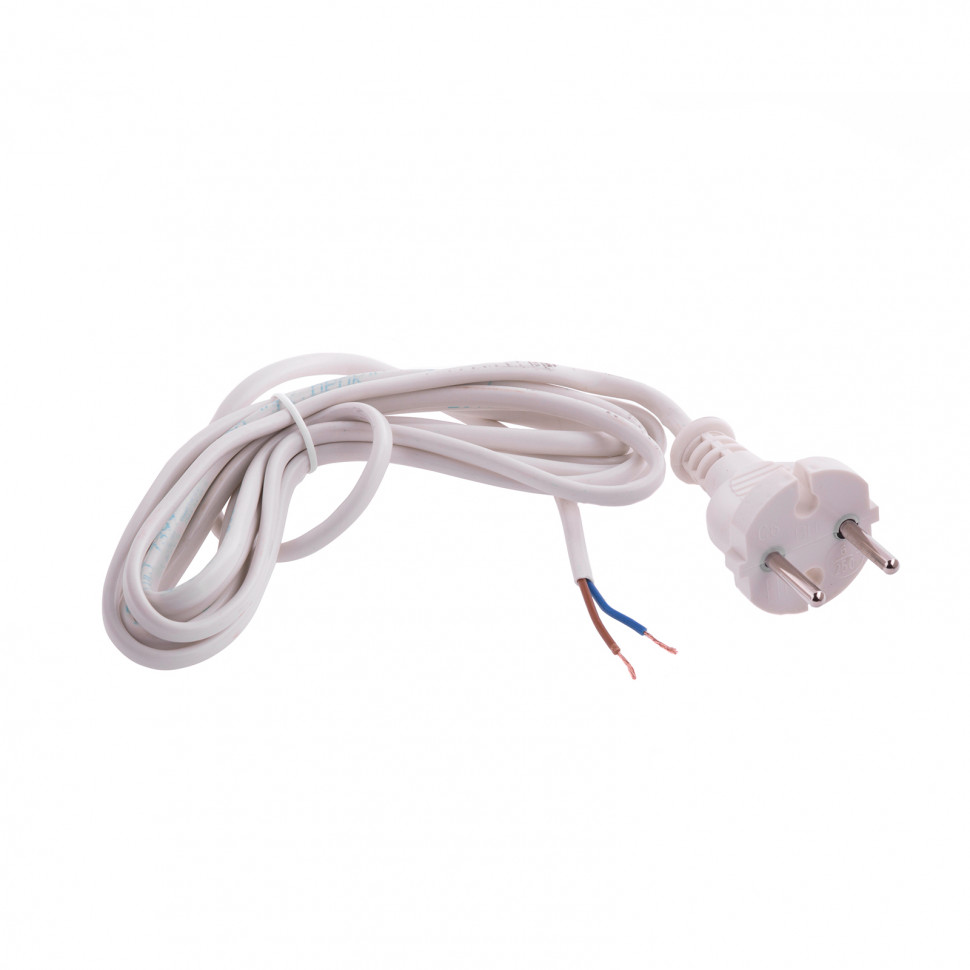 Шнур электрический соединительный, для настольной лампы, 1.7 м, 120 Вт, белый, тип V-1 Сибртех 96010 фото