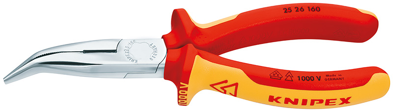 Тонкогубцы изогнутые 160 мм Knipex KN-2526160 фото