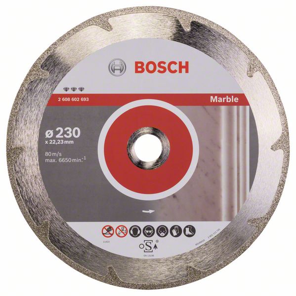 Алмазный отрезной круг Bosch Best for Marble 230 x 22,23 x 2,2 x 3 mm фото