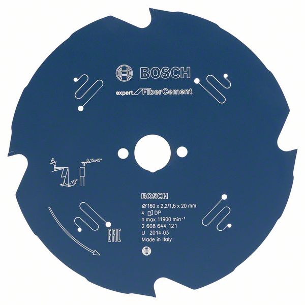 Пильный диск Bosch Expert for Fiber Cement 160 x 20 x 2,2 мм, 4 фото