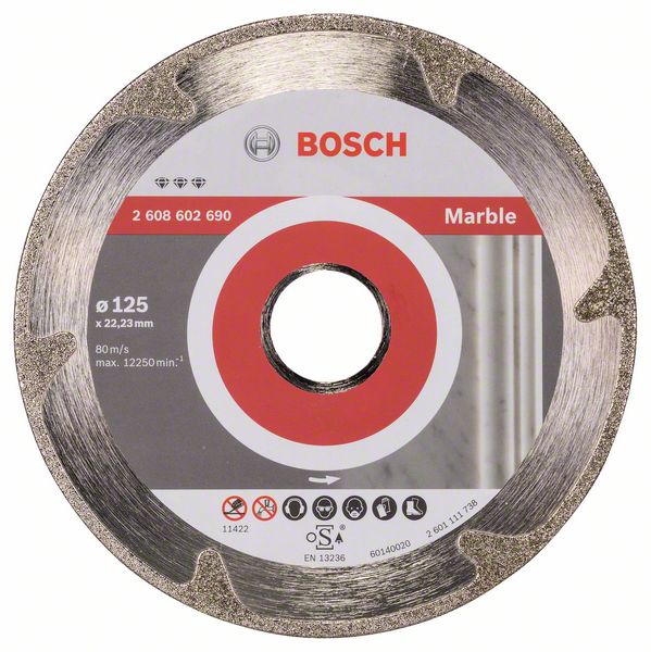Алмазный отрезной круг Bosch Best for Marble 125 x 22,23 x 2,2 x 3 mm фото