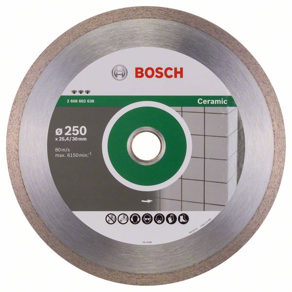 Алмазный отрезной круг Bosch Best for Ceramic 250 x 30/25,40 x 2,4 x 10 mm фото