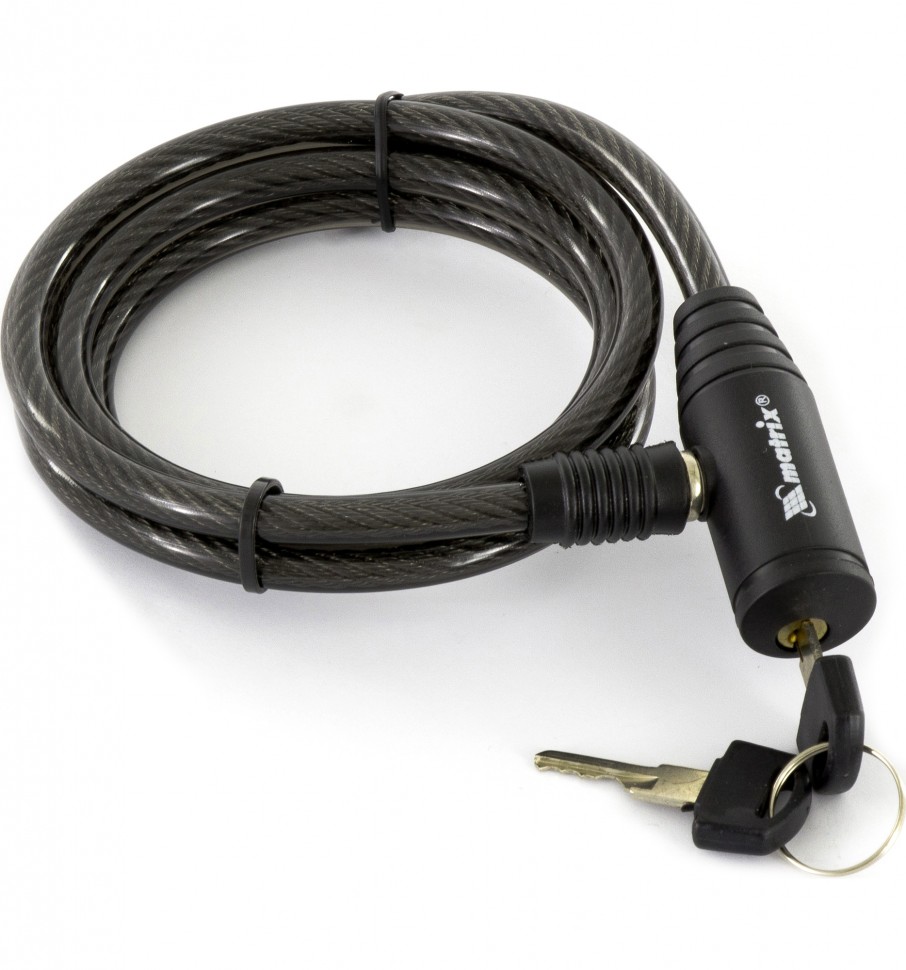 Замок тросовый универсальный 8 х 1200 мм Matrix 91816 фото