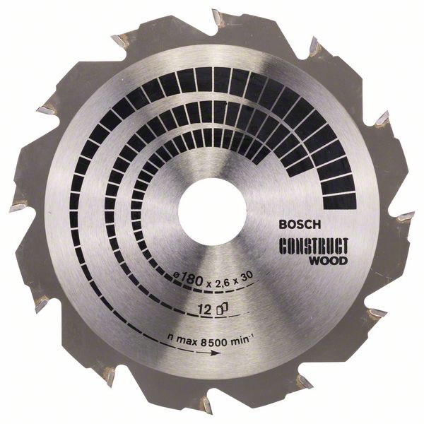 Пильный диск Bosch Construct Wood 180 x 30/20 x 2,6 мм, 12 фото