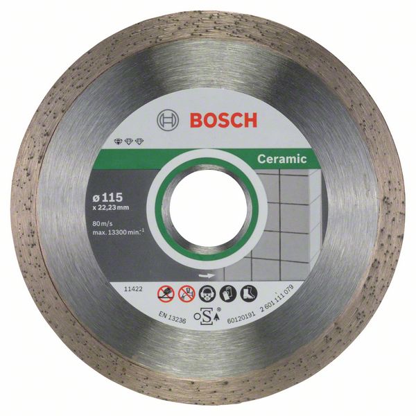 Алмазный отрезной круг Bosch Standard for Ceramic 115 x 22,23 x 1,6 x 7 mm фото