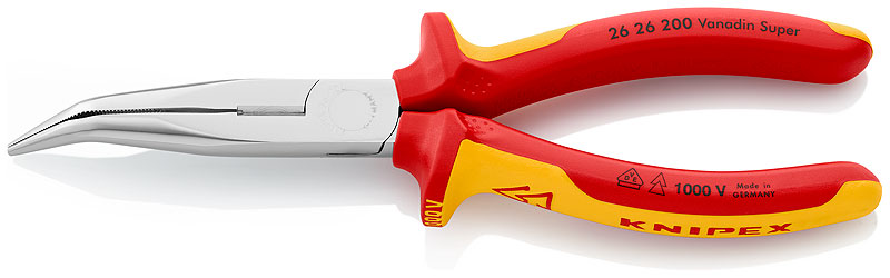 Длинногубцы изогнутые 200 мм Knipex KN-2626200 фото