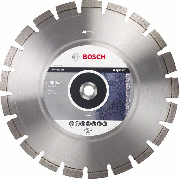 Алмазный отрезной круг Bosch Best for Asphalt 300 x 25,40 x 3,2 x 12 mm фото
