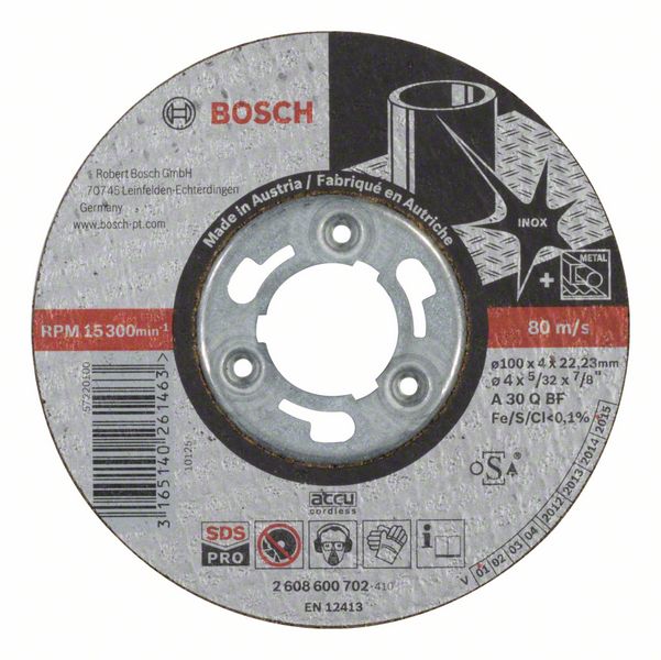 Обдирочный круг прямой Bosch SDS-pro A 30 Q BF, 100 мм, 4,0 мм фото