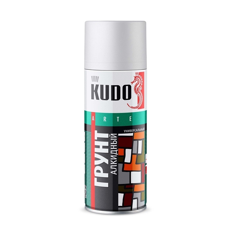 Грунт аэрозольный универсальный алкидный белый 0.52л Kudo KU-2004 фото