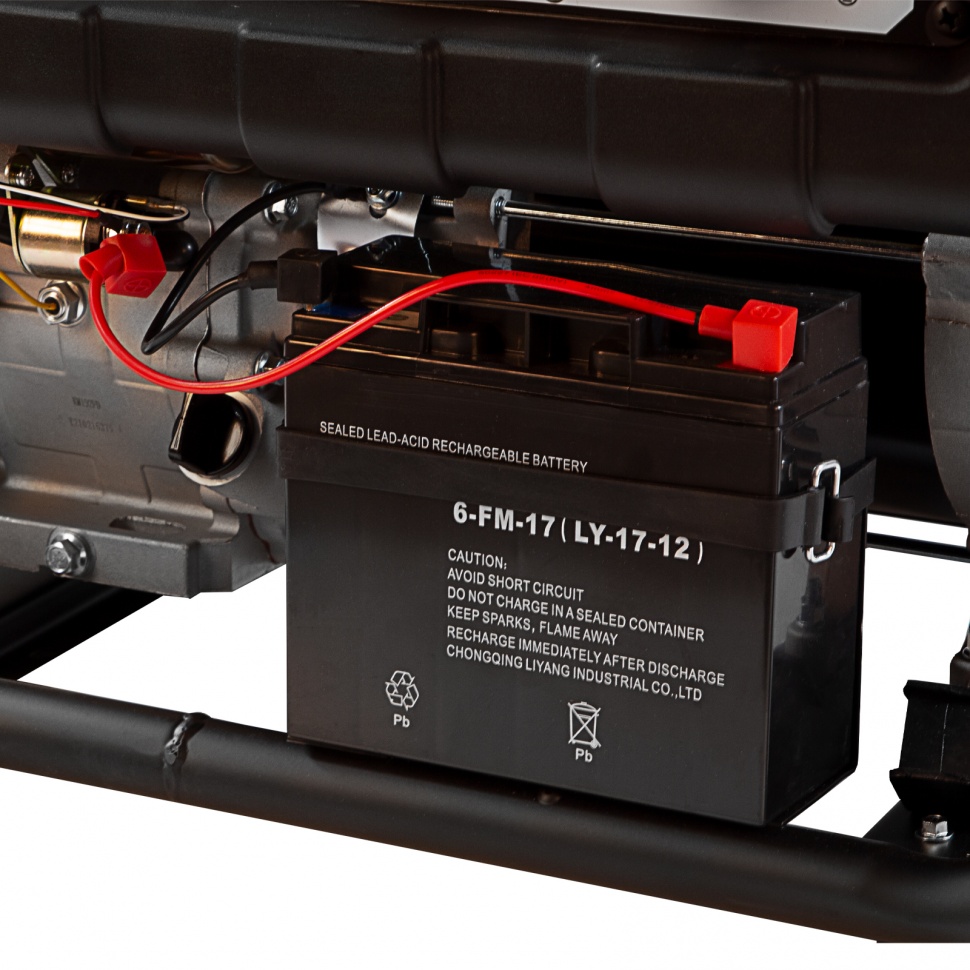 Генератор бензиновый PS 80 EA 8.0 кВт 230 В 25 л коннектор автоматики электростартер Denzel 946924 фото