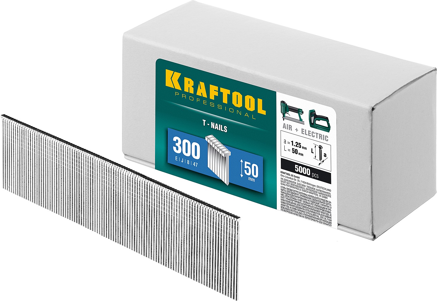 Гвозди тип 300 50 мм 5000 шт Kraftool 31785-50 фото