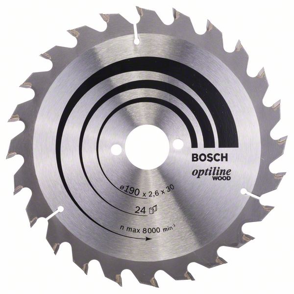 Пильный диск Bosch Optiline Wood 190 x 30 x 2,6 мм, 24 фото