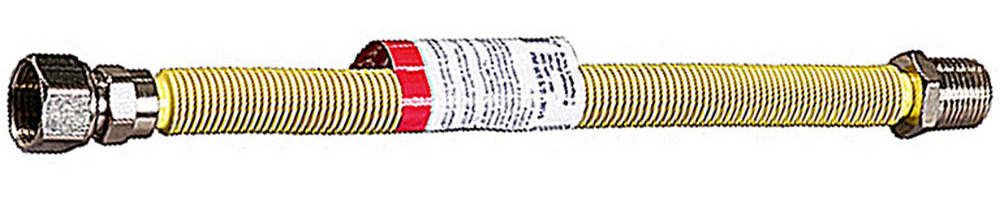 Подводка-сильфон растяжная для газа 0.5-1 м гайка-штуцер 1/2 Зубр 51007-G/S-050-100 фото