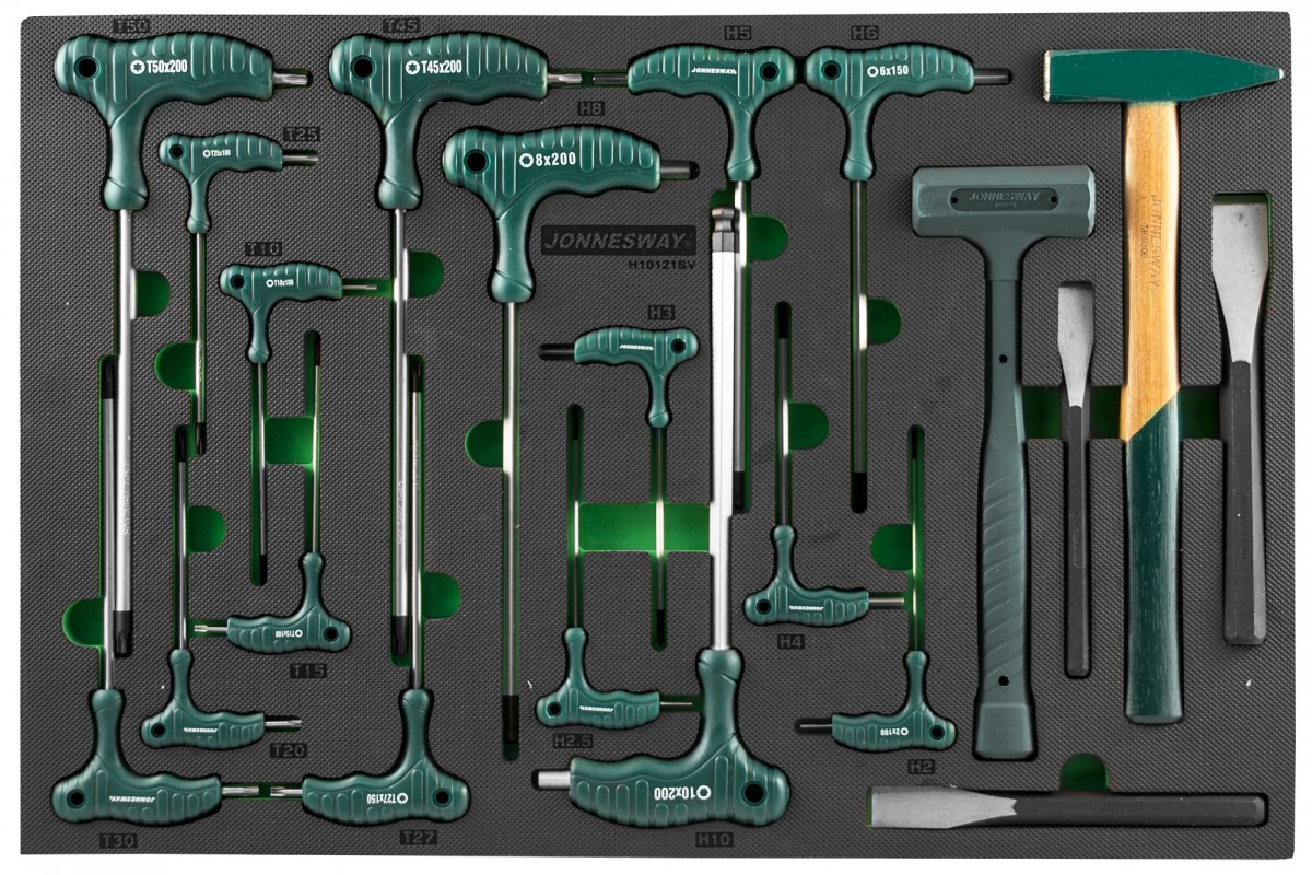 Набор инструментов 21 предмет в EVA ложементе Jonnesway H10121SV фото