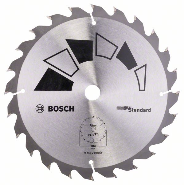 Пильный диск Bosch STANDARD 184 x 16 x 2,2 мм, 24 фото