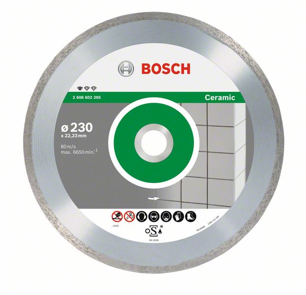 Алмазный отрезной круг Bosch Standard for Ceramic 230 x 22,23 x 1,6 x 7 mm фото