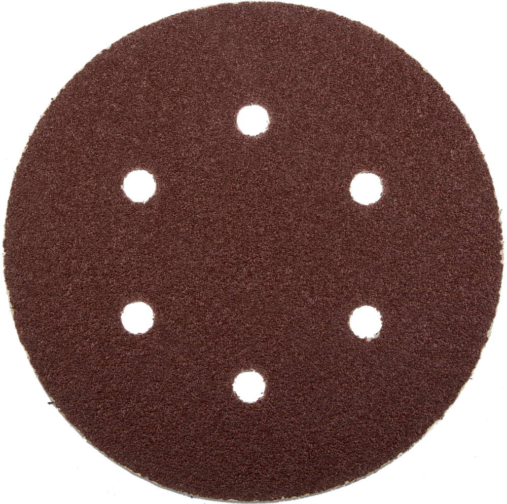 Круг шлифовальный 150 мм P40 6 отверстий 5 шт Зубр МАСТЕР 35566-150-040 фото