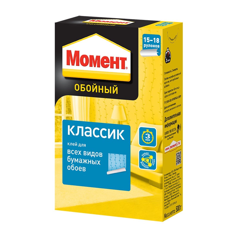 Обойный клей Момент Классик 500 г 765166 фото