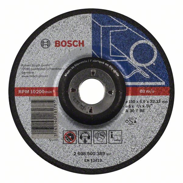 Обдирочный круг выпуклый Bosch Expert for Metal A 30 T BF, 150 мм, 6,0 мм фото