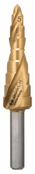 Ступенчатые свёрла Bosch HSS-TiN 4 - 12 мм 2608597525 фото