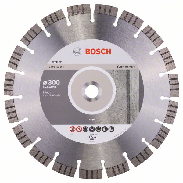 Алмазный отрезной круг Bosch Best for Concrete 300 x 22,23 x 2,8 x 15 mm фото