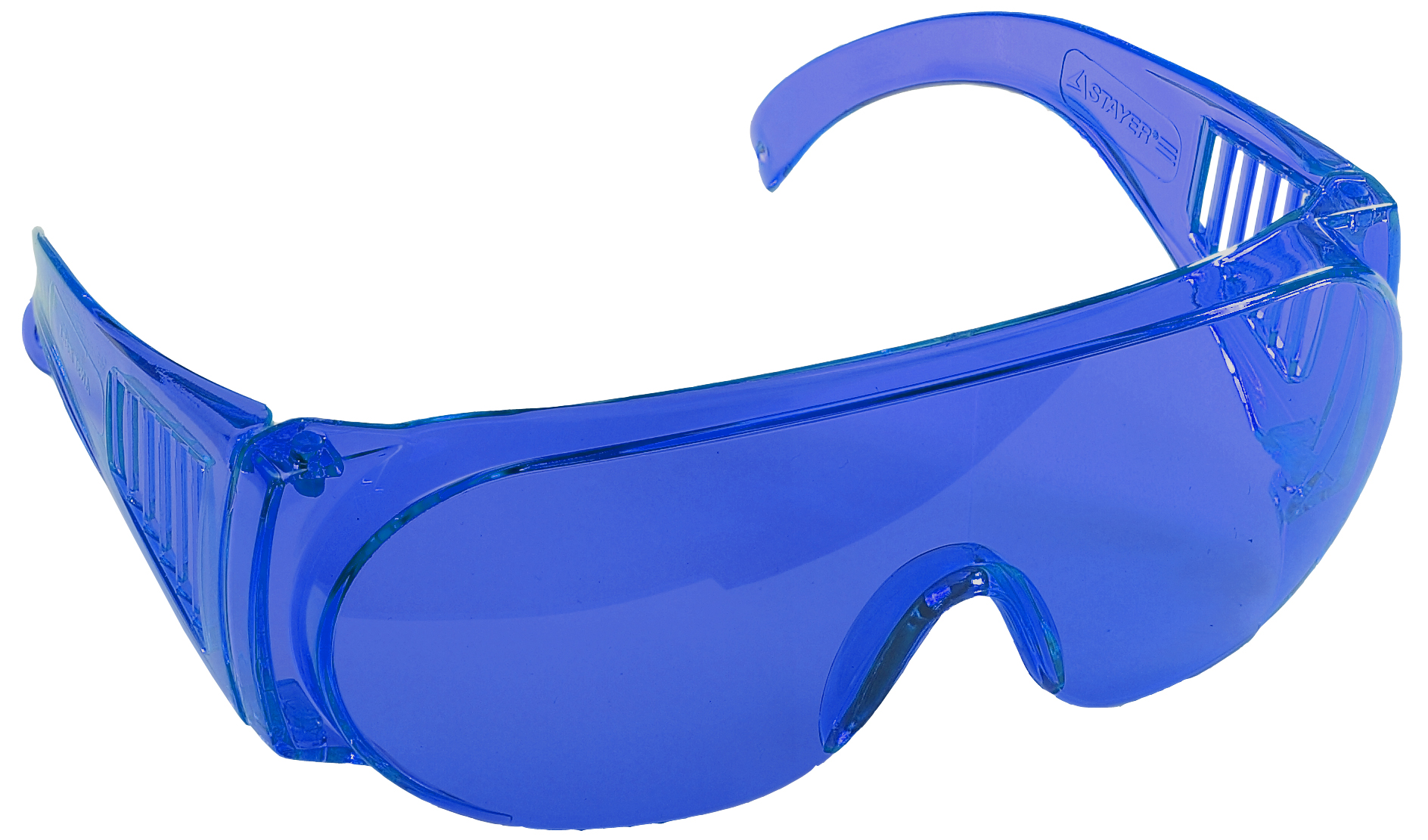 Очки защитные голубая поликарбонатная монолинза Stayer STANDART 11047 фото