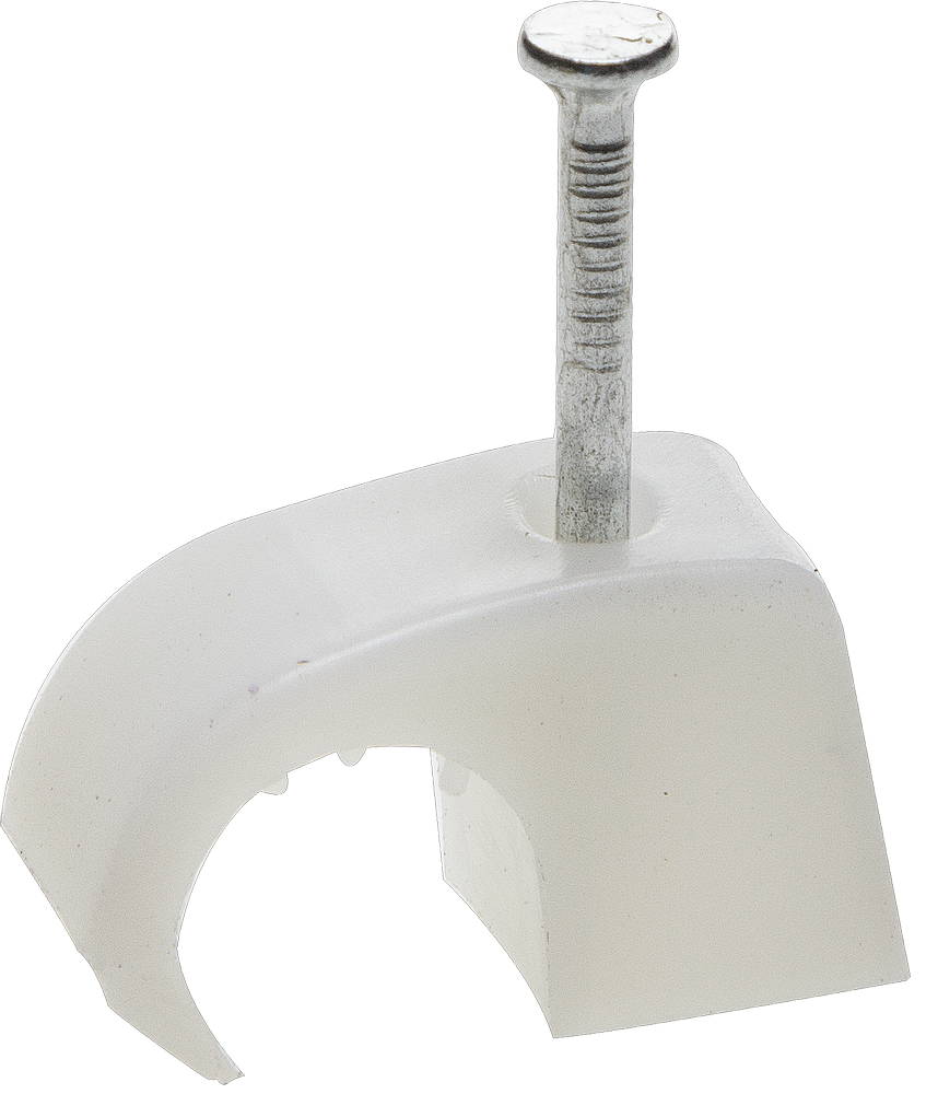 Скоба-держатель для кабеля универсальная с оцинкованным гвоздем 7 мм 60 шт STAYER 45050-04-07 фото