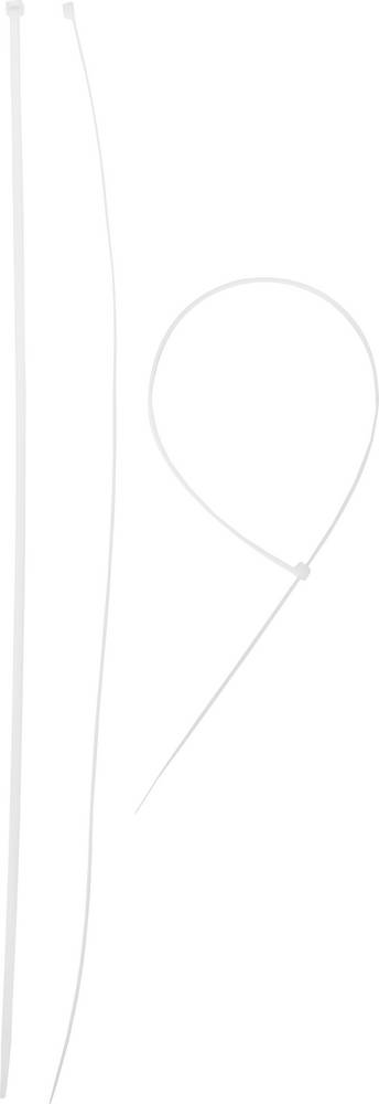 Нейлоновые хомуты белые 3.6x150 мм 50 шт Зубр 4-309017-36-150 фото