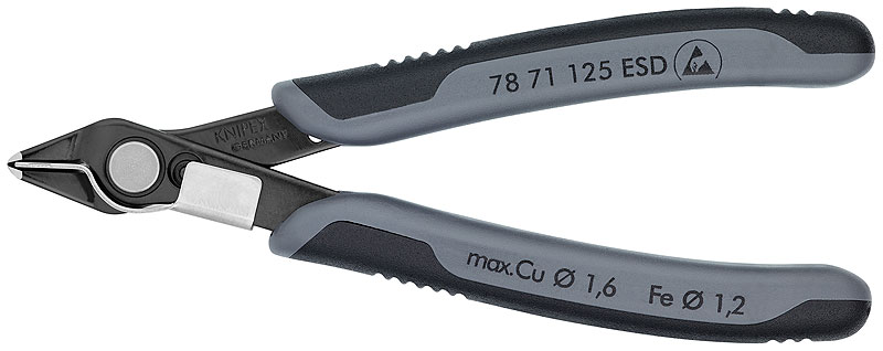 Кусачки прецизионные вороненые 125 мм Knipex Electronic Super Knips ESD KN-7871125ESD фото