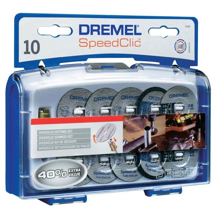 Набор отрезных кругов с держателем 11 предметов Dremel SpeedClic SC690 фото