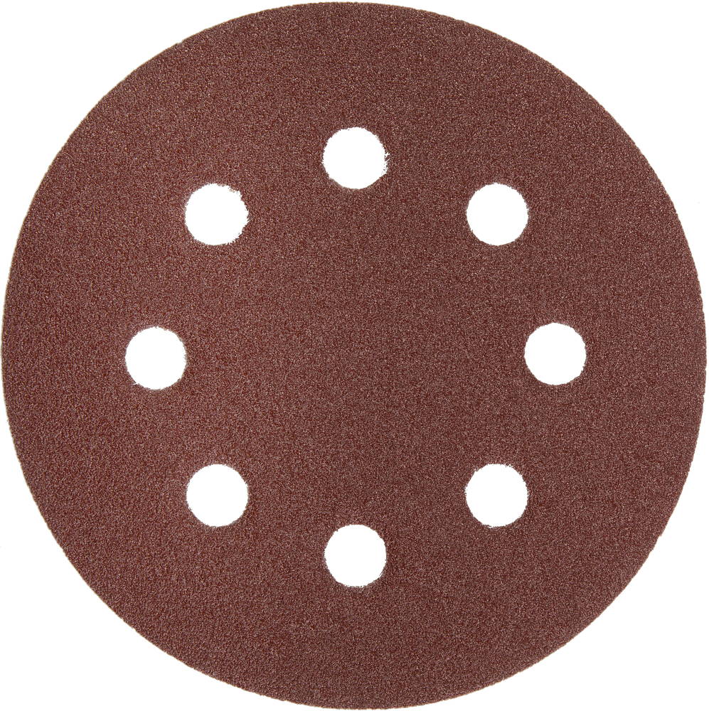 Круг шлифовальный 125 мм P100 8 отверстий 5 шт Зубр МАСТЕР 35562-125-100 фото