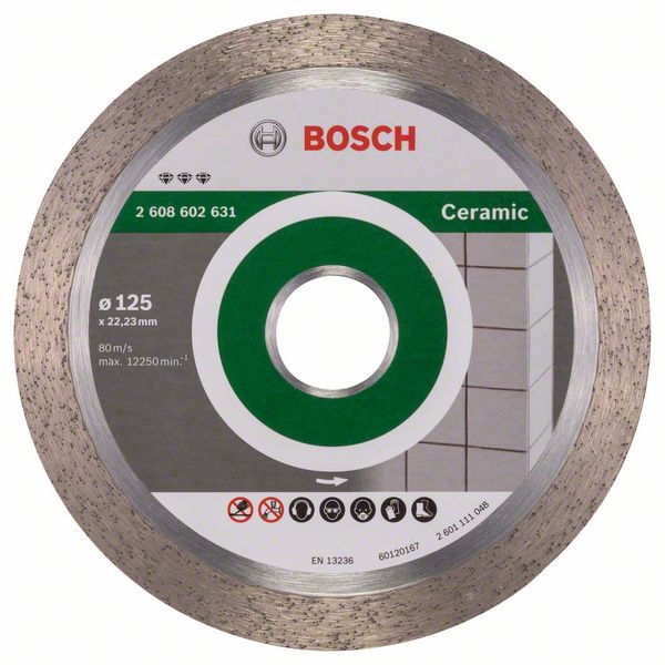 Алмазный отрезной круг Bosch Best for Ceramic 125 x 22,23 x 1,8 x 10 mm фото