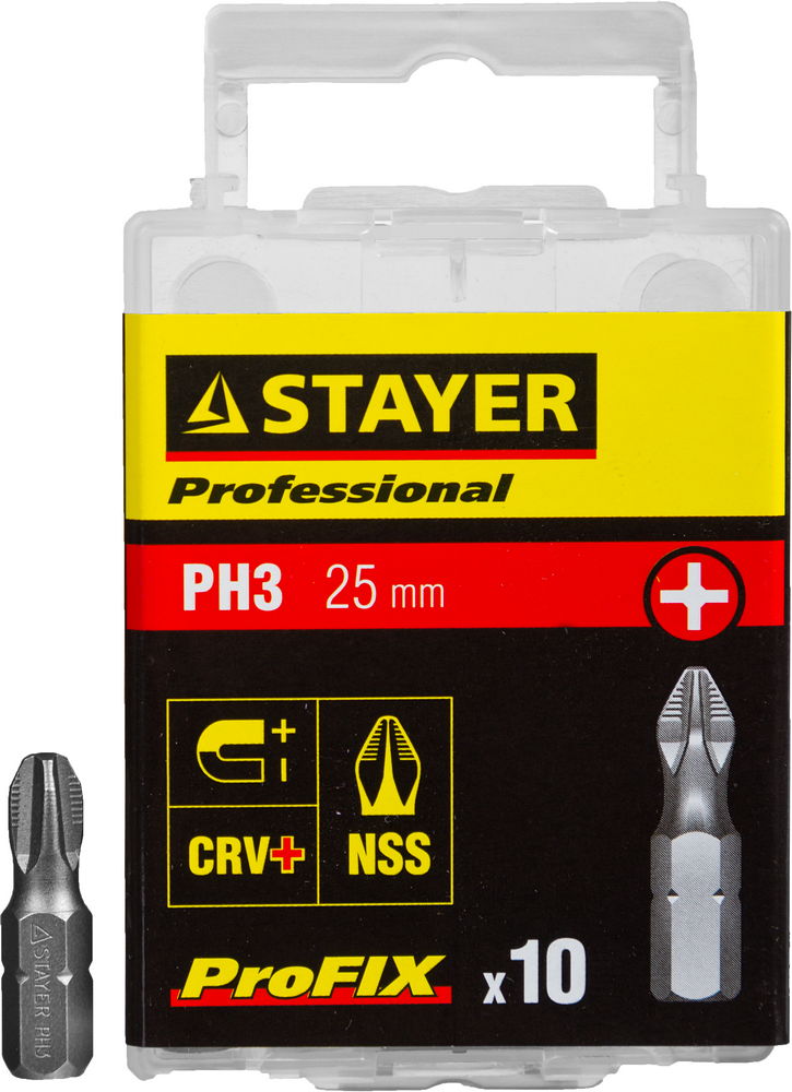 Биты PH3 25 мм 10 шт Stayer ProFix 26201-3-25-10_z01 фото
