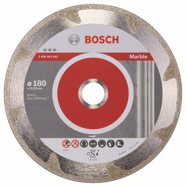 Алмазный отрезной круг Bosch Best for Marble 180 x 22,23 x 2,2 x 3 mm фото