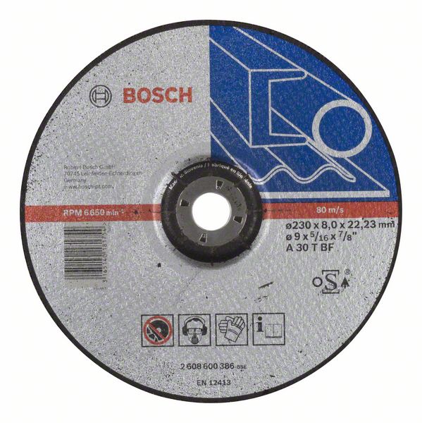 Обдирочный круг выпуклый Bosch Expert for Metal A 30 T BF, 230 мм, 8,0 мм фото