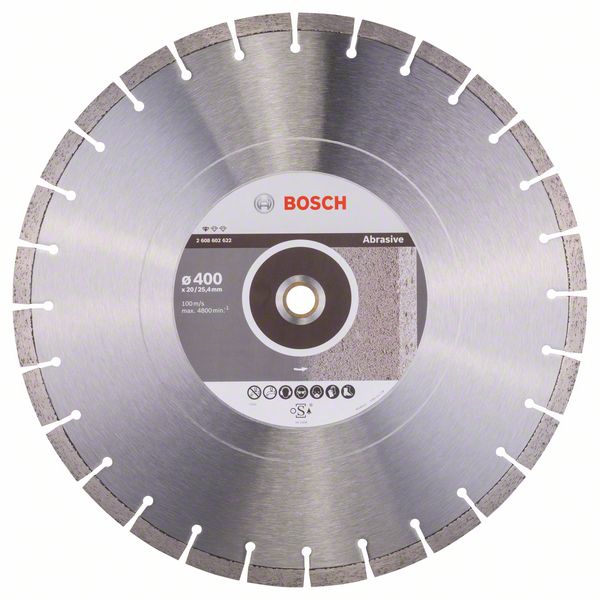 Алмазный отрезной круг Bosch Standard for Abrasive 400 x 20,00+25,40 x 3,2 x 10 mm фото