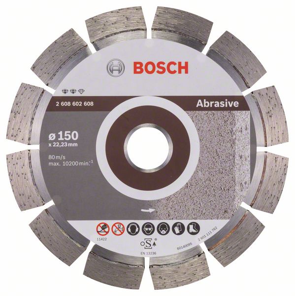 Алмазный отрезной круг Bosch Expert for Abrasive 150 x 22,23 x 2,4 x 12 mm фото