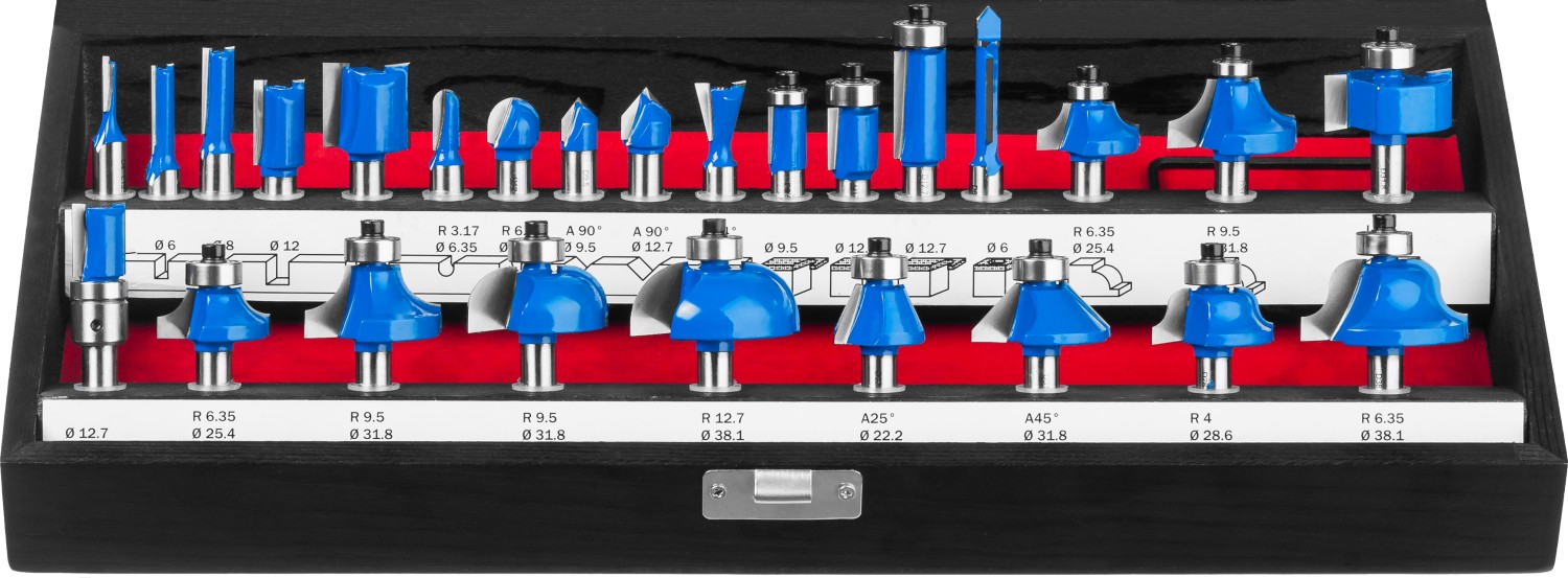 Набор профильных фрез по дереву 26 шт Зубр ПРОФЕССИОНАЛ 28796-H26 - купить,  фото, цена, отзывы