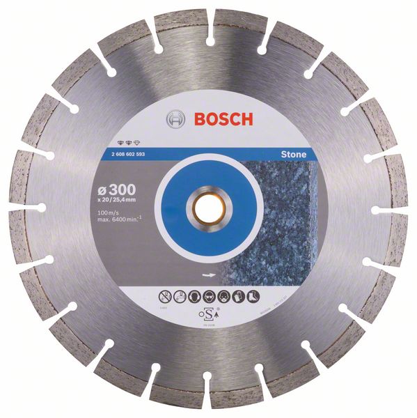 Алмазный отрезной круг Bosch Expert for Stone 300 x 20,00+25,40 x 2,8 x 12 mm фото